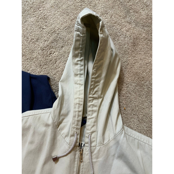 Falls Creek Men's Beige Blue Hooded Jacket 2 Piece Bundle Size Medium Gorpcore - Picture 3 of 16